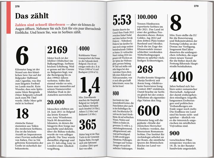 Valeurs nutritives et ingrédients Reise-Taschenbuch Reiseführer Serbien