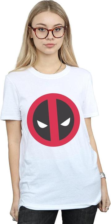 Actual product image Womens/Ladies Deadpool Large Clean Logo Cotton Boyfriend T-Shirt (XXL)