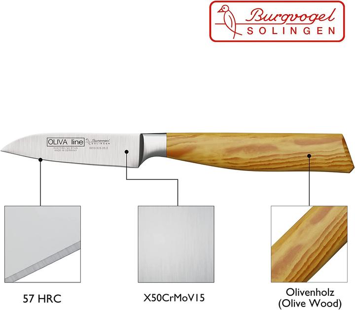 Produktbild Burgvogel Solingen Gemüsemesser 9cm, Oliva Line (9 cm)