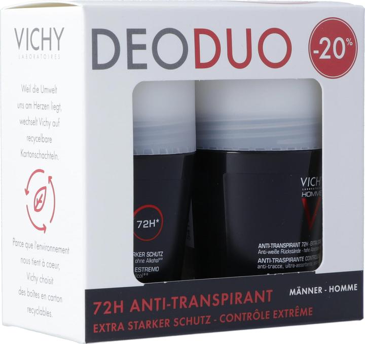 Image du produit Vichy Homme déo anti-transpirant 72h duo -20% (Roll-on, 50 ml)