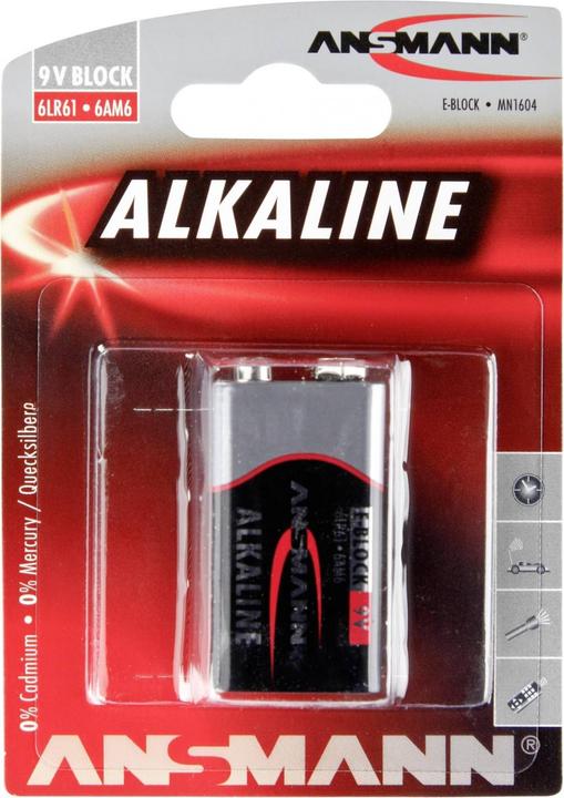 Ansmann Alkaline 9V block red-line (1 pcs., 9V Block, 550 mAh)