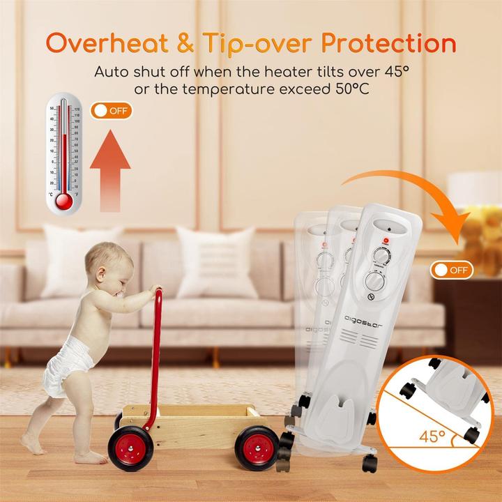 Actual product image Aigostar Pangpang - 2300W Oil Radiator