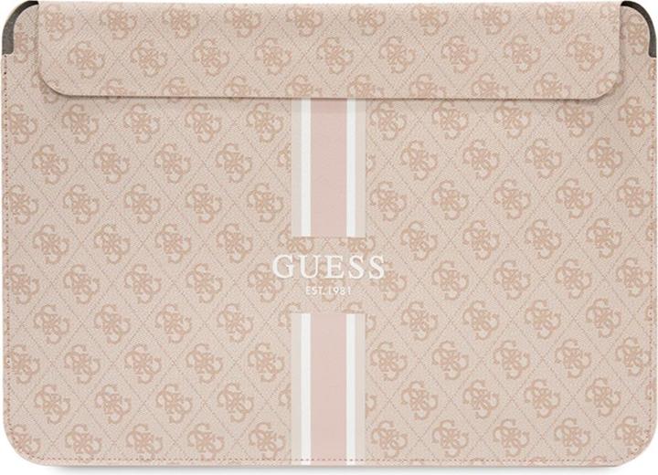 Guess PU 4G Printed Stripes Computer Sleeve 13/14 - pink (14")