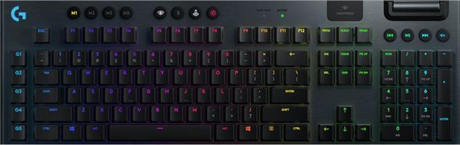 Logitech G915 LIGHTSPEED Wireless RGB Mechanical Gaming Keyboard - GL Tactile - CARBON - UK - INTNL (Eng. Int., Cable)