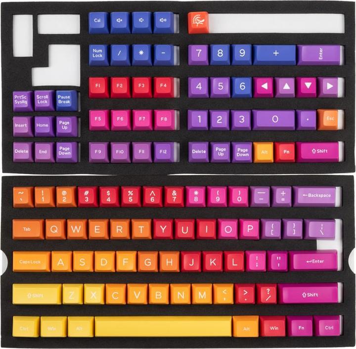 Immagine prodotto Ducky Set di tappi a doppio scatto in ABS Afterglow, layout USA