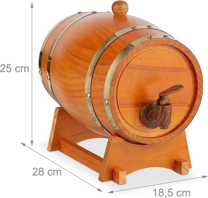 Image du produit Relaxdays Tonneau en bois (Jigger)