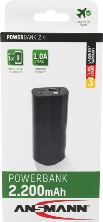 Actual product image Ansmann Powerbank 2.4 (2200 mAh, 5 W, 8.10 Wh)