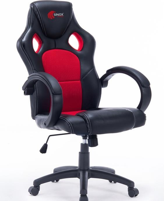 Sinox gamingstol i sort og rød