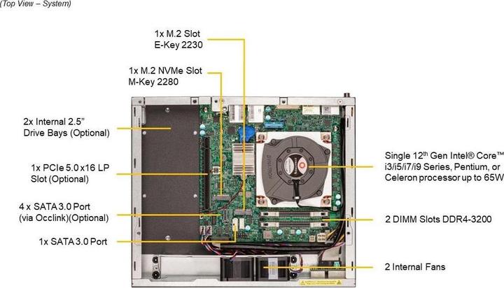 Produktbild Supermicro Barebone IoT SuperServer 1U Single Sockel 1700 SYS-E300-13AD