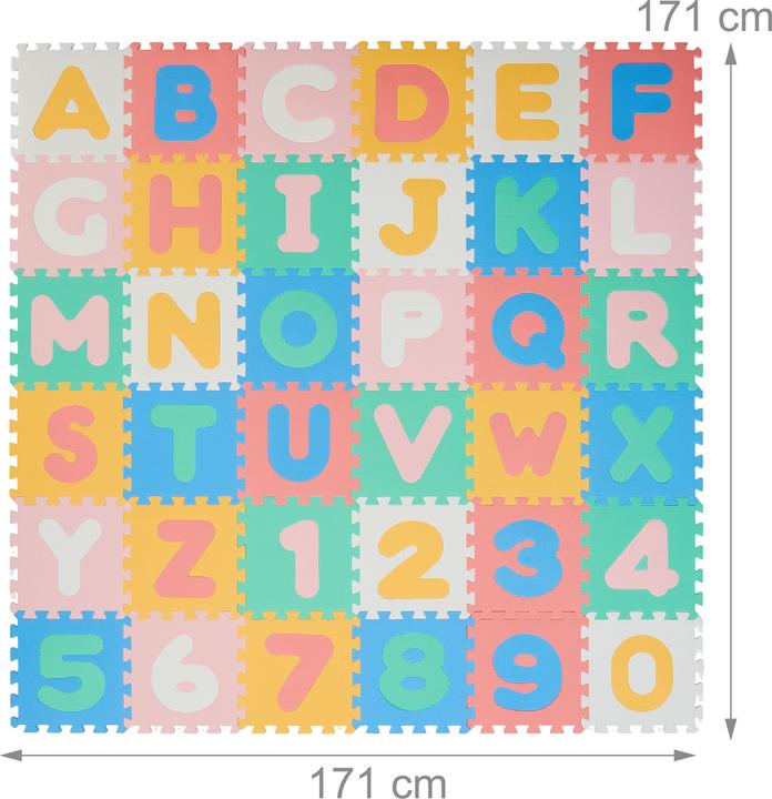 Produktbild Relaxdays 36tlg. Puzzlematte (30 x 30 x 1 cm)