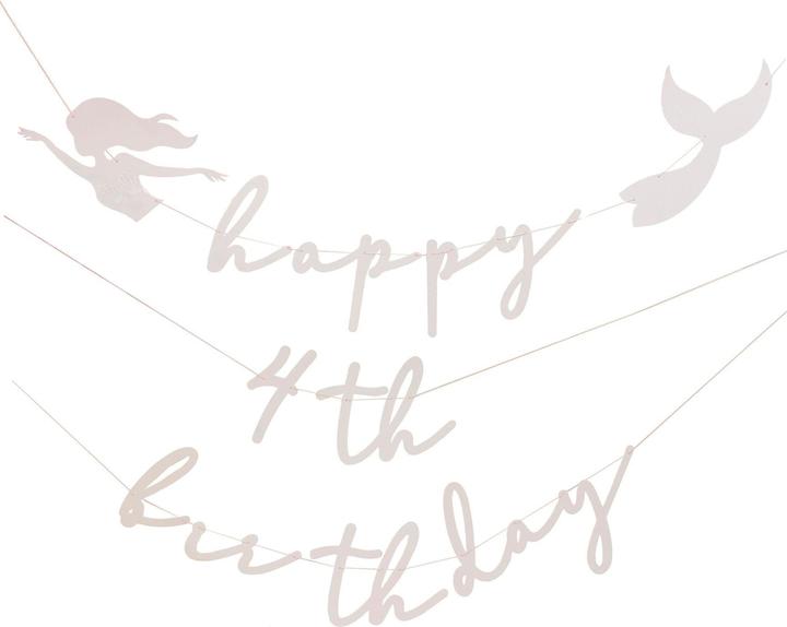 Image du produit Ginger Ray Guirlande de sirène DIY Joyeux anniversaire chaîne de lettres âge personnalisable