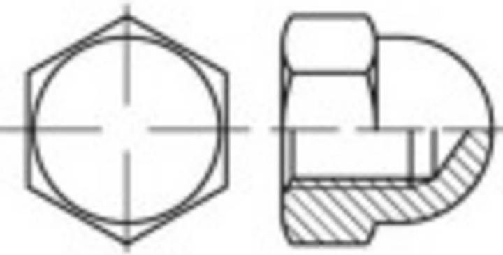 Toolcraft Écrous hexagonaux à chapeau (M4)