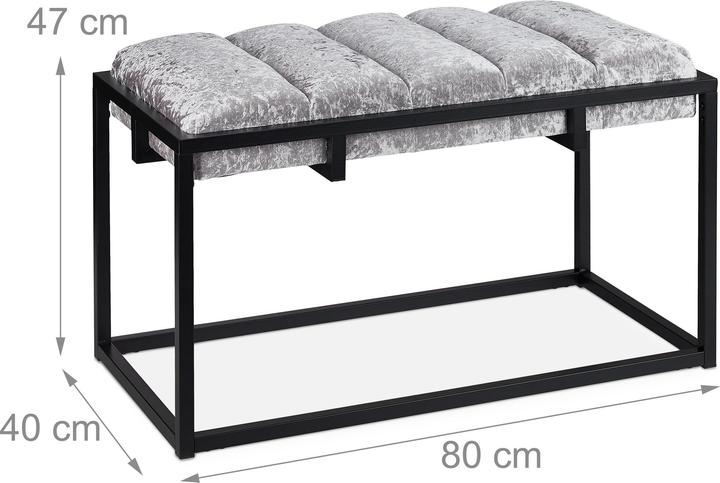 Actual product image Relaxdays bench (80 cm)