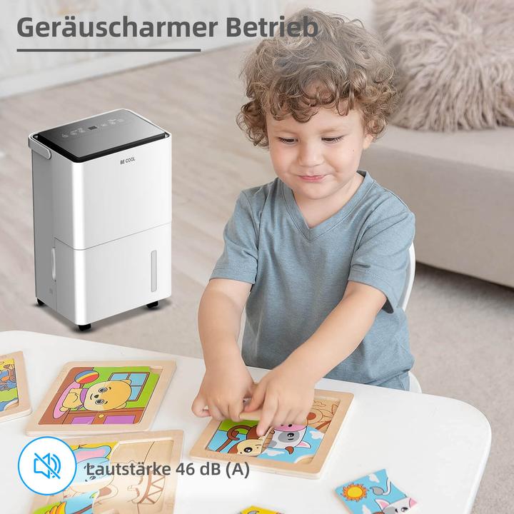 Produktbild Be Cool BC20LEF2301 Luftentfeuchter 20m² 400W 20 l/Tag Weiss, Grau (20 m², 20 l/24h)