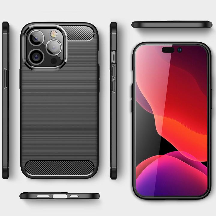 Produktbild Nalia Carbon-Look Silikon Hülle (Apple iPhone 14 Pro Max)