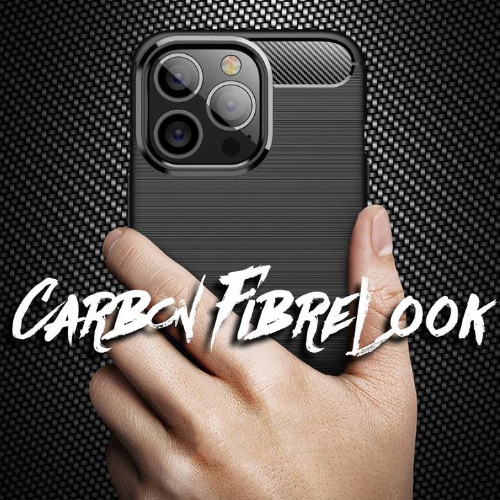 Produktbild Nalia Carbon-Look Silikon Hülle (Apple iPhone 14 Pro Max)