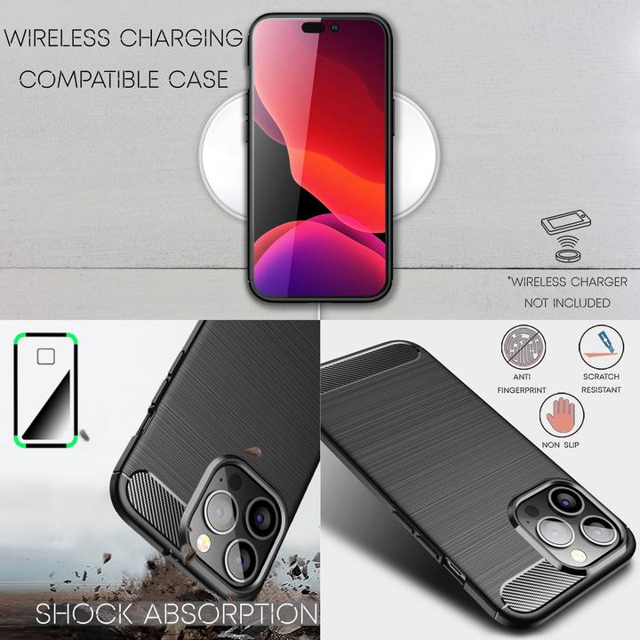 Produktbild Nalia Carbon-Look Silikon Hülle (Apple iPhone 14 Pro Max)