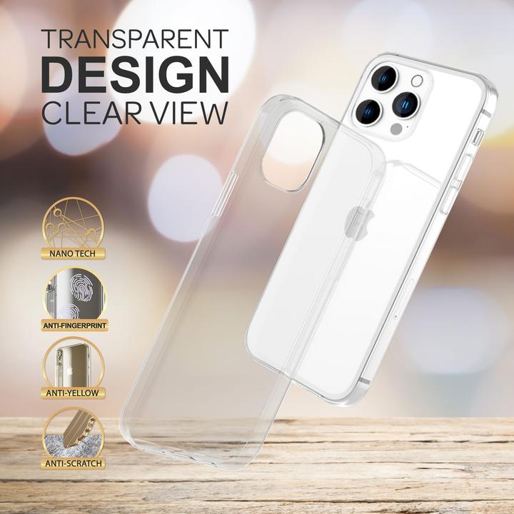 Actual product image Nalia Clear Transparent Silicone Sleeve (Apple iPhone 14 Pro Max)