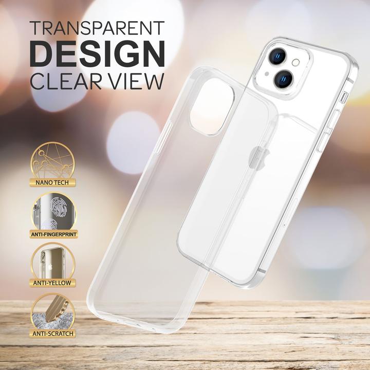 Actual product image Nalia Clear Transparent Silicone Sleeve (Apple iPhone 14 Plus)