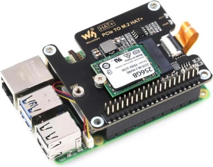 Produktbild Raspberry Pi EB120819 - PCIe zu M.2 Adapter für 5, unterstützt NVMe Protokoll M.2 Solid Sta
