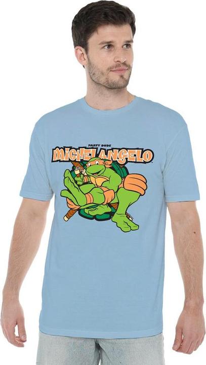 Immagine prodotto Teenage Mutant NT Party Dude Maglietta Michelangelo Uomo (M)