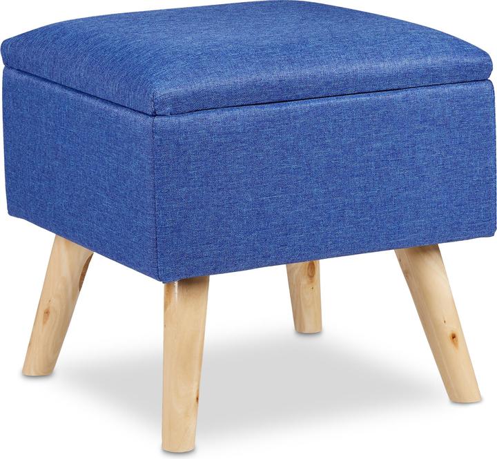 Image du produit Relaxdays Tabouret avec espace de rangement, rembourré