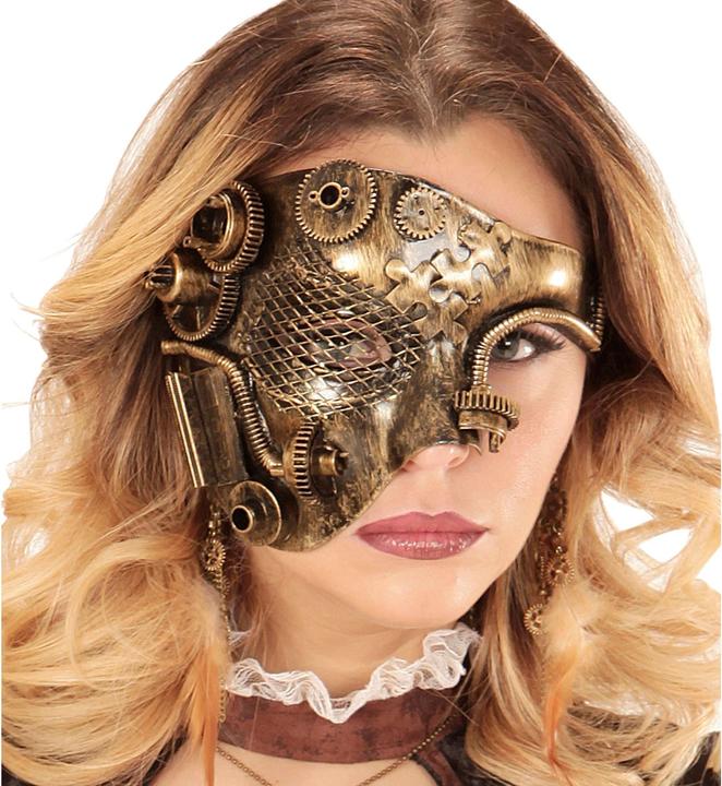 Produktbild Widmann Kupferfarbene Steampunk Halbmaske