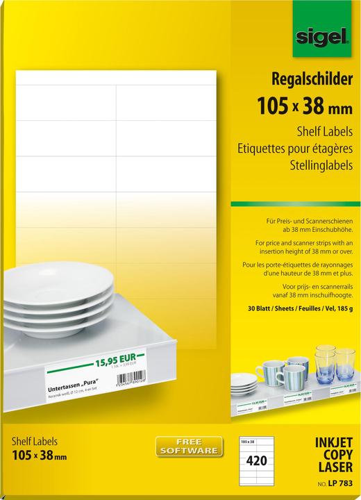 Actual product image Sigel Shelf labels