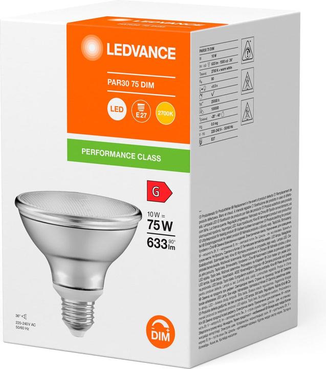 Immagine prodotto Ledvance Lampada a LED con riflettore (E27, 10 W, 633 lm, 6 x, G)
