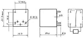 Image du produit Velleman RELAIS STANDARD 15A/28VCC-125VCA 7A/220VCA 1 x REPOS-TRAVAIL 6Vcc