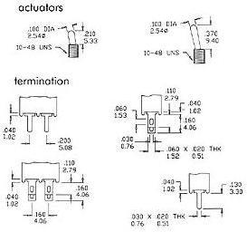 Actual product image Velleman Vertical Subminiature Toggle Switch Spdt On-On - Pcb Type No Thread