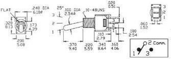 Actual product image Velleman Vertical Subminiature Toggle Switch Spdt On-On - Pcb Type No Thread