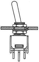 Actual product image Velleman Vertical Subminiature Toggle Switch Spdt On-On - Pcb Type No Thread