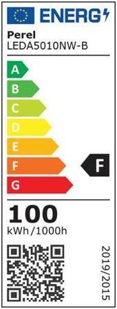 Energielabel LED Floodlights DIY design led schijnwerper - 100w - neutraal wit - zwarte behuizing