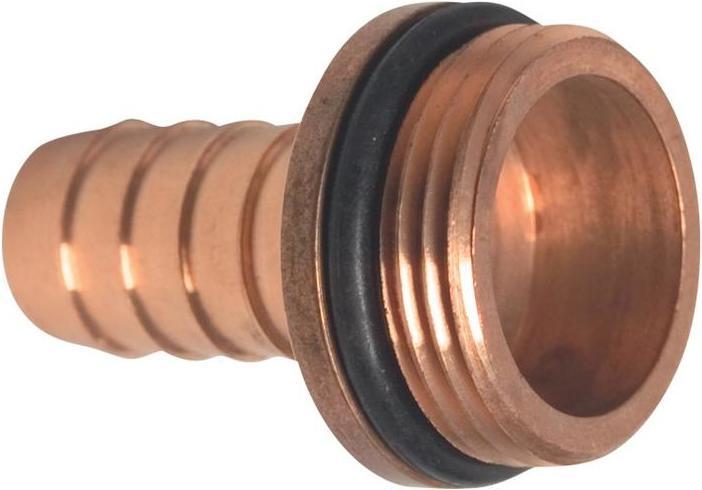 Actual product image Mega Hose nozzle brass Hose size 25 mm external thread 1 ″ O-ring (Hose clip, 25 mm)