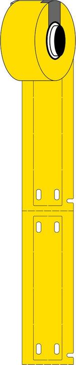 Brady M6-15x75-7643-YL, Strapless cable tags, yellow, matt, 15.00 x 75.00 mm, non-adhesive (50