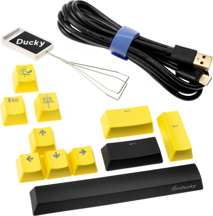Image du produit Ducky One 2 Pro Mini Clavier de jeu, RGB LED - Cherry Silent Red (US) (US, Filaire)