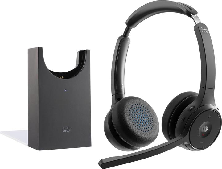Cisco Cuffie 722 Wireless Dual+Stand Carbon Black Usba Bundle (Senza fili, USB-A)
