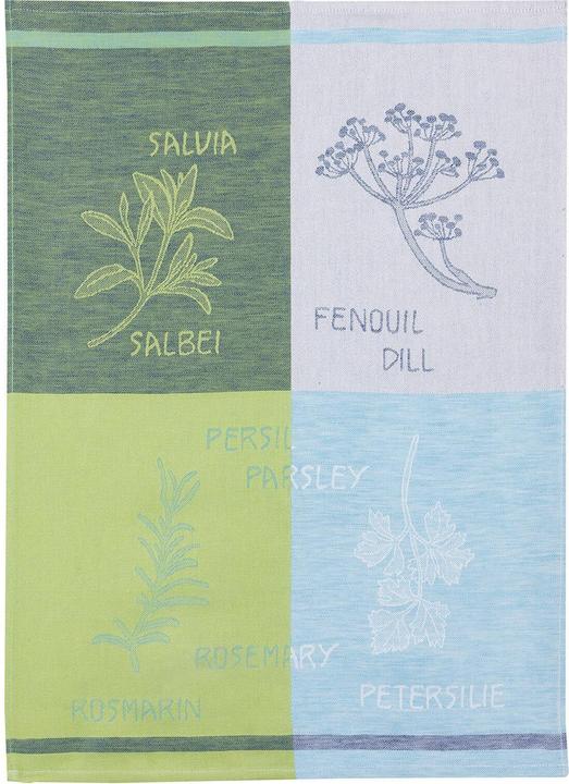 Produktbild Kracht 3er Pack Halbleinen Geschirrtücher Küchenkräuter (50 x 70 cm)