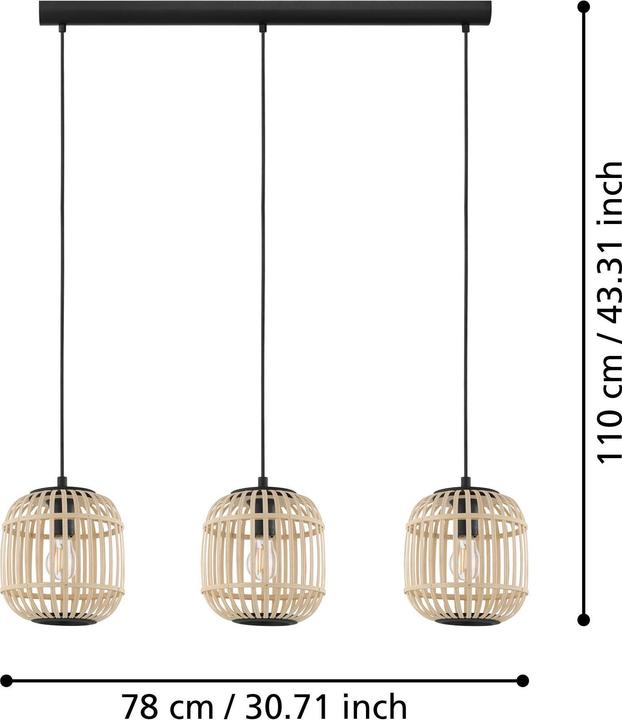 Actual product image EGLO Bordesley 3 (E27)