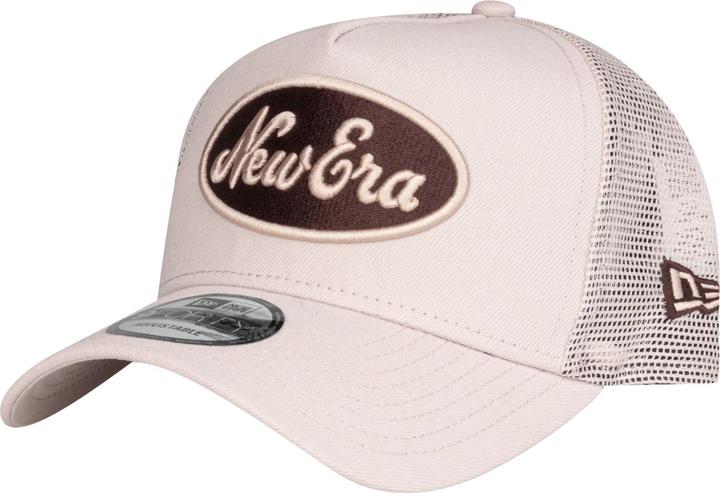 New Era A-Frame Trucker Cap - Brand Patch Stone Beige (One Size)