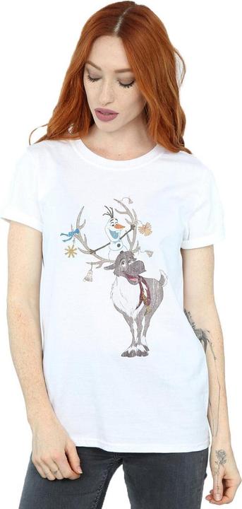 Immagine prodotto Disney Frozen Sven And Olaf Christmas Ornaments Maglietta Ampia Donna (5XL)