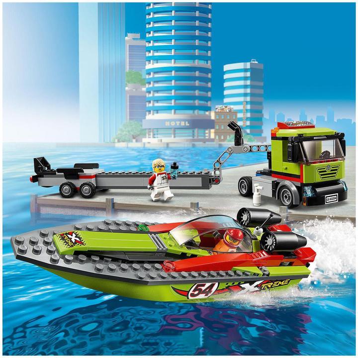 Immagine prodotto LEGO Trasportatore di barche da corsa (60254, LEGO City)