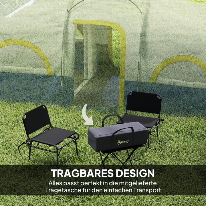 Image du produit Outsunny Campingzelt Oxfordstoff, Fiberglas Dunkelblau+Weiss (6 personnes)