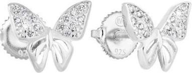 Image du produit Evolution Group Boucles d'oreilles en argent avec zircons Butterfly 11311.1 (L)