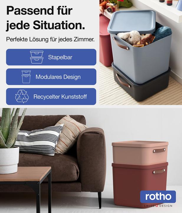 Produktbild Rotho 2er-Set Aufbewahrungsbox Maloja 25l (25 l)
