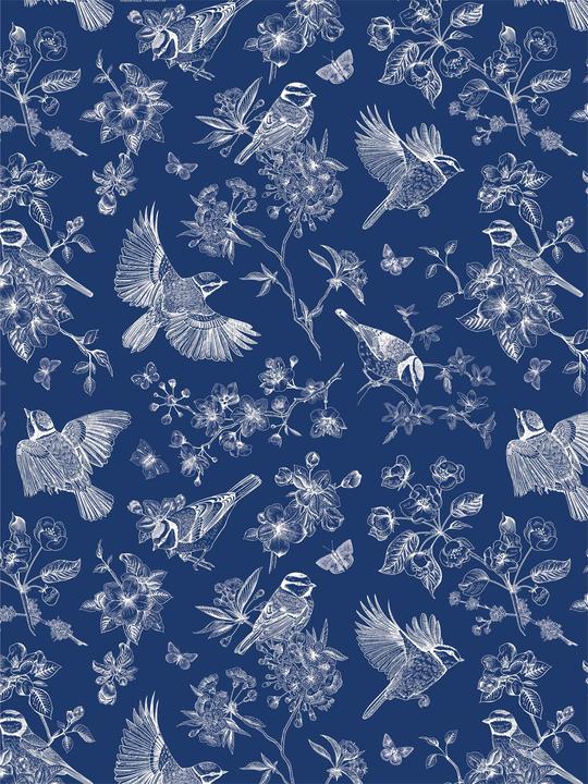 Produktbild Décopatch Papier "Blumen und Vögel", 3 Stück (20 g/m², 30 x 40 cm, 3 x)