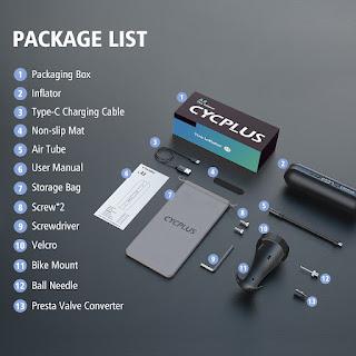 Actual product image Cycplus Air pump A2