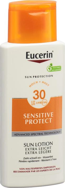 Actual product image Eucerin SUN Sensitive Protect (Sun lotion, SPF 30, 150 ml, 196 g)