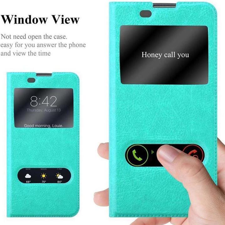 Produktbild Cadorabo Book mit View Doppelfenster Cover (LG K8)